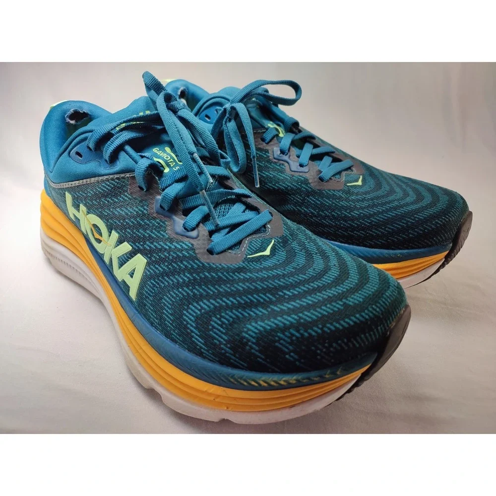 Hoka Gaviota 5 Deep Lagoon Mens Size 9 Wide Running Shoe Stability